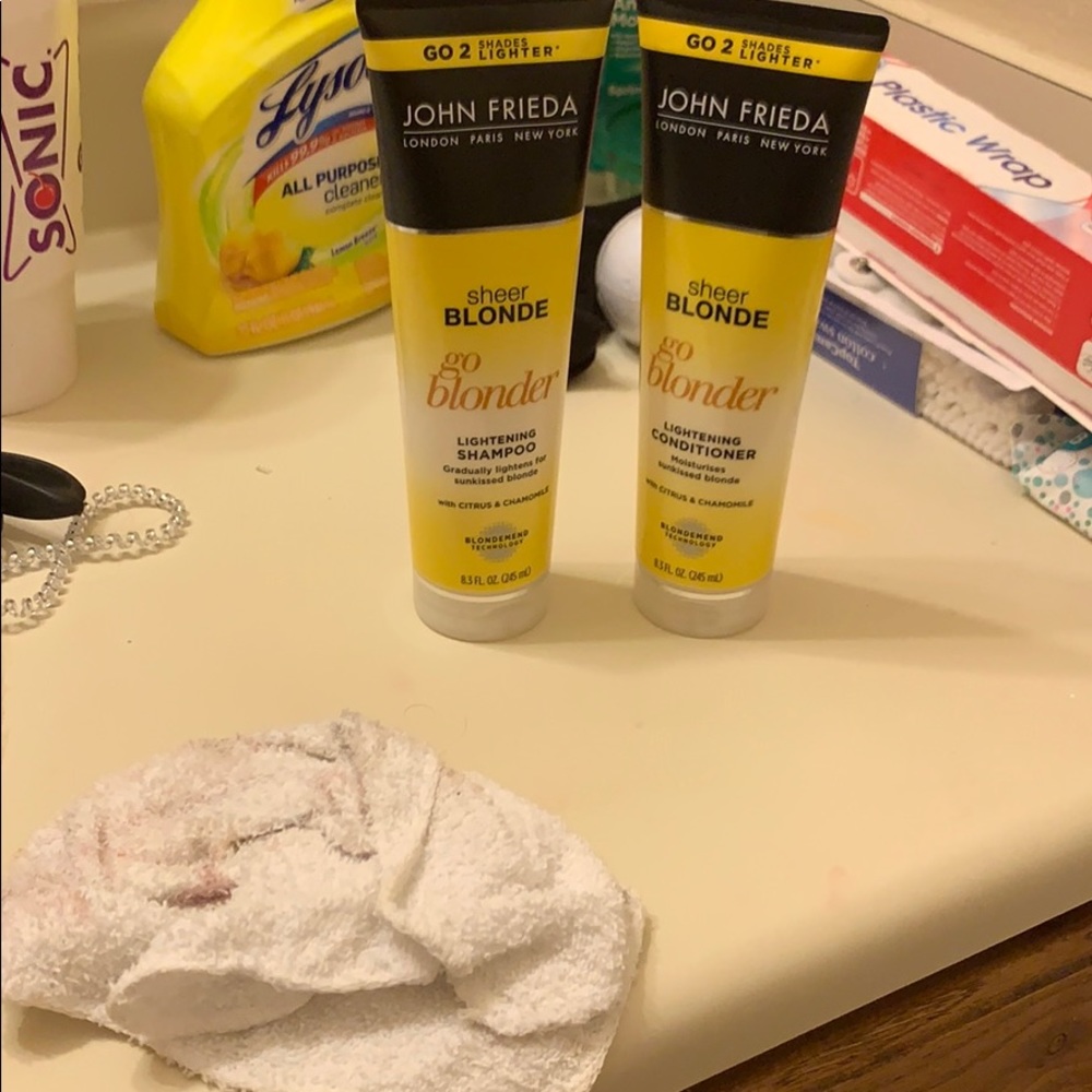 Blonde shampoo and conditioner
